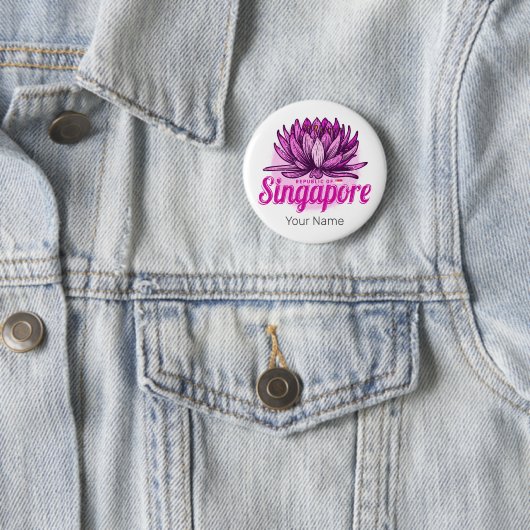 Singapur Lotus Flag Vintag Holiday Souvenir Button (Beispiel)