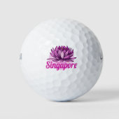Singapur Lotus Flag Vintag Holiday Souvenir Golfball (Vorderseite)