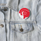 Singapur-Löwe Singapur Nationaltier Flagge Button (Beispiel)