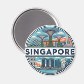Singapur Magnet (Vorderseite/Rückseite)