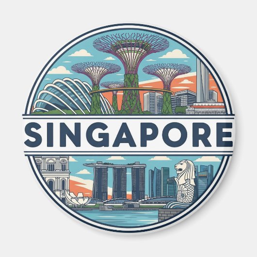 Singapur Magnet (Vorne)
