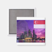 Singapur Magnet (Vorderseite/Rückseite)