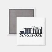 Singapur Magnet (Vorderseite/Rückseite)