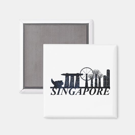 Singapur Magnet (Vorderseite/Rückseite)