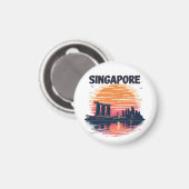 SINGAPUR MAGNET (Vorderseite/Rückseite)