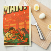 Singapur Makan Man Küchentuch (Viertel Falte)