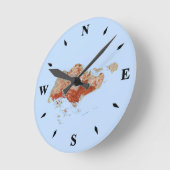 Singapur Map Clock Runde Wanduhr (Winkel)