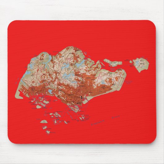 Singapur Map Mousepad (Vorne)