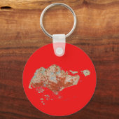 Singapur Map Schlüsselanhänger (Vorderseite)