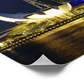 Singapur Marina Bay bei Nacht Poster (Ecke)