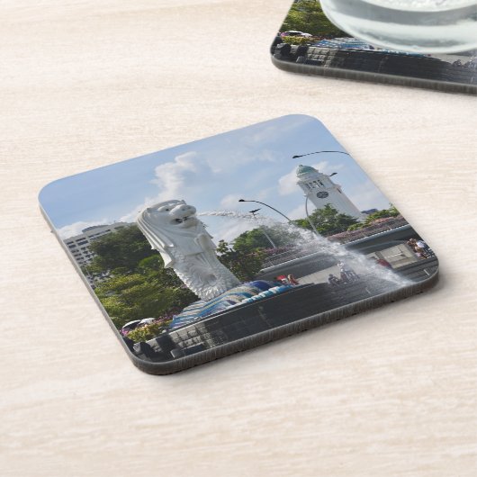 Singapur (Merlion) Getränkeuntersetzer (Linke Seite)