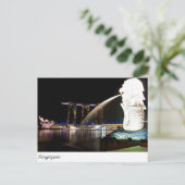 Singapur Merlion in Marina Bay Postkarte (Stehend Vorderseite)