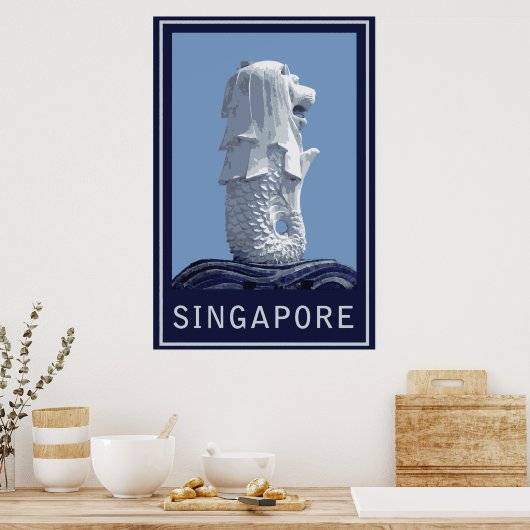 Singapur Merlion Poster (Küche)