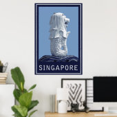 Singapur Merlion Poster (Heimbüro)