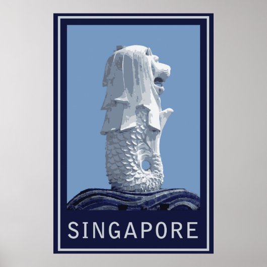 Singapur Merlion Poster (Vorne)