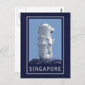 Singapur Merlion Postkarte (Vorne/Hinten)