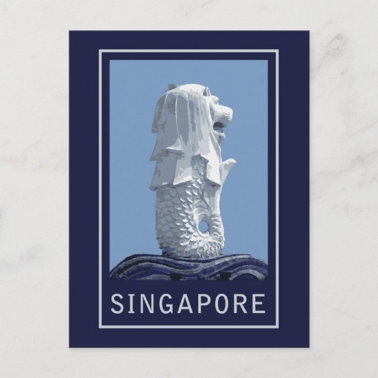 Singapur Merlion Postkarte (Vorderseite)