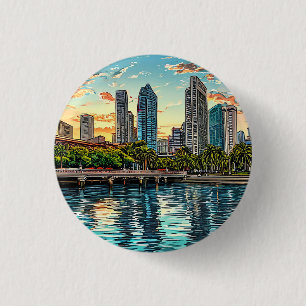 Singapur Moderne Stadtlandschaft Button