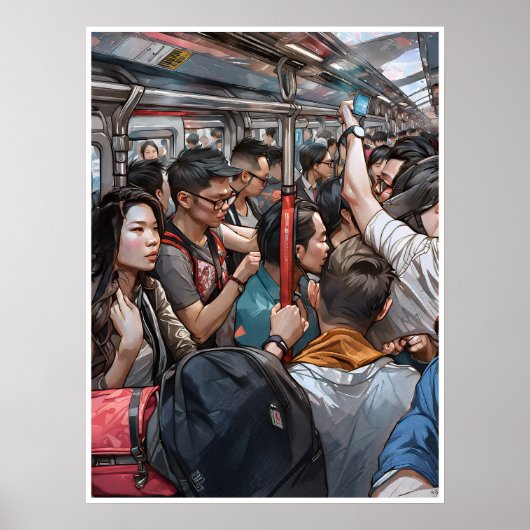 Singapur MRT - Archivkunst Print Poster (Vorne)