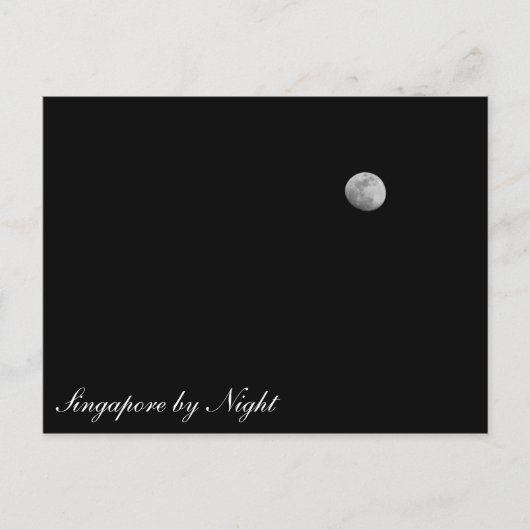 Singapur nach Nacht Postkarte (Vorderseite)