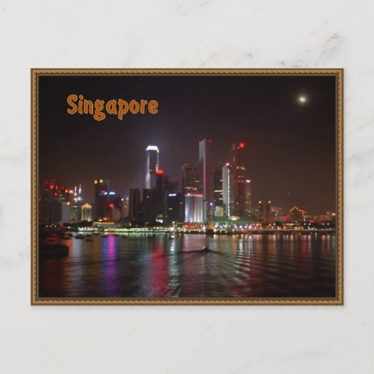 Singapur-Nacht Postkarte (Vorderseite)