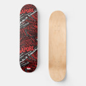 Singapur Nationalstolz Wordcloud Skateboard (Vorderseite)