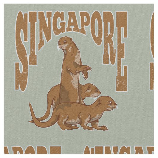 Singapur Niedlich Sea Otter Stoff (Nahaufnahme)