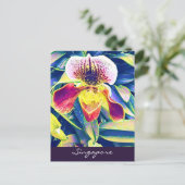 Singapur Orchid reist nach Südostasien Postkarte (Stehend Vorderseite)