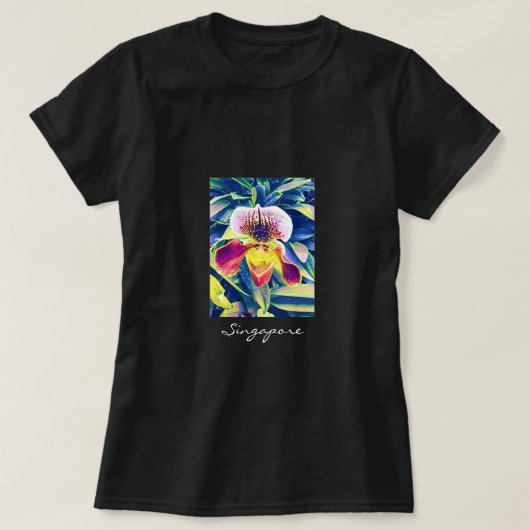Singapur Orchid reist nach Südostasien T-Shirt (Design vorne)