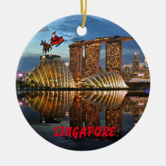 Singapur Panorama Weihnachtsschmuck (Vorne)