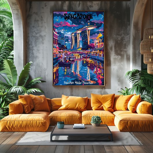 Singapur: Passion Made Possible Arte Contemporáneo Poster