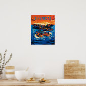 Singapur-Plakat Poster (Küche)