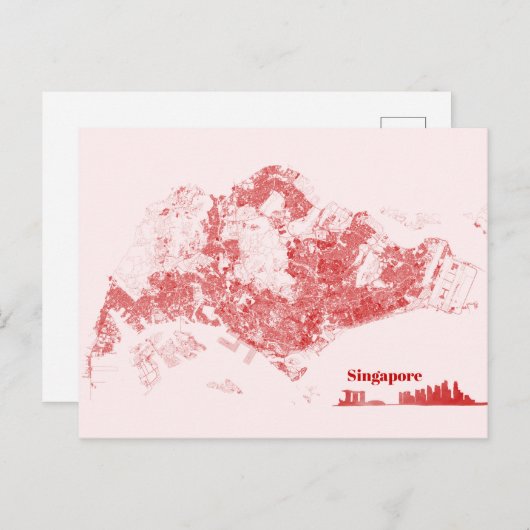 Singapur Postkarte (Vorne/Hinten)