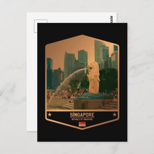 Singapur Postkarte (Vorne/Hinten)