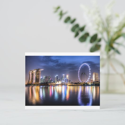 Singapur! Postkarte (Stehend Vorderseite)