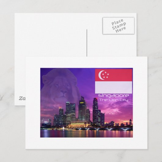Singapur Postkarte (Vorne/Hinten)