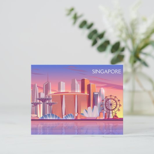 Singapur Postkarte (Stehend Vorderseite)