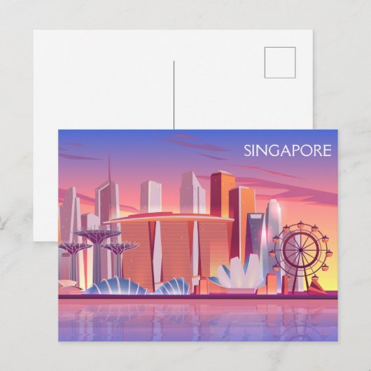 Singapur Postkarte (Vorne/Hinten)