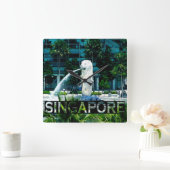 Singapur Quadratische Wanduhr (Zuhause)