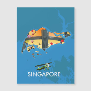 Singapur-Reisekarte Magnetkarte