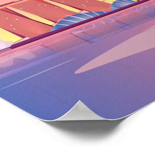 Singapur-Reiseplakat Poster (Ecke)