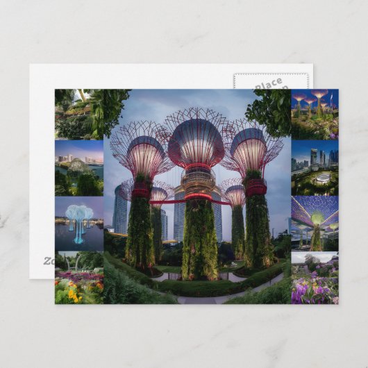 Singapur reist Superbäume. Postkarte (Vorne/Hinten)