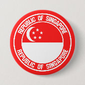Singapur-Runde Button (Vorderseite)