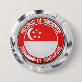 Singapur-Runde Button (Vorderseite)