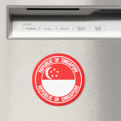 Singapur-Runde Magnet (In Situ (Geschirrspüler))