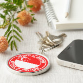 Singapur-Runde Schlüsselanhänger (Seite)