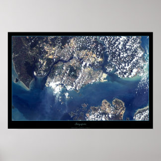 Singapur-Satellitenplakat Poster