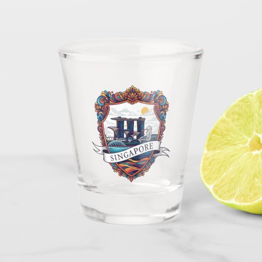 Singapur Schnapsglas (Vorderseite)