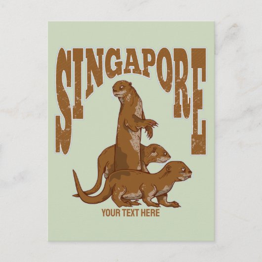 Singapur Sea Otters Postkarte (Vorderseite)