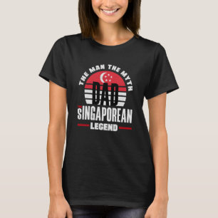Singapur Singapur Singapur Flag Fathers Day T-Shirt